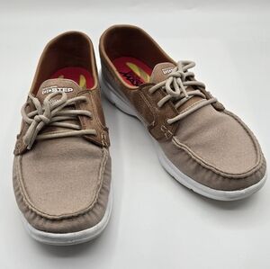 Skechers | Tan Goga Max Boat Shoes Size 8.5